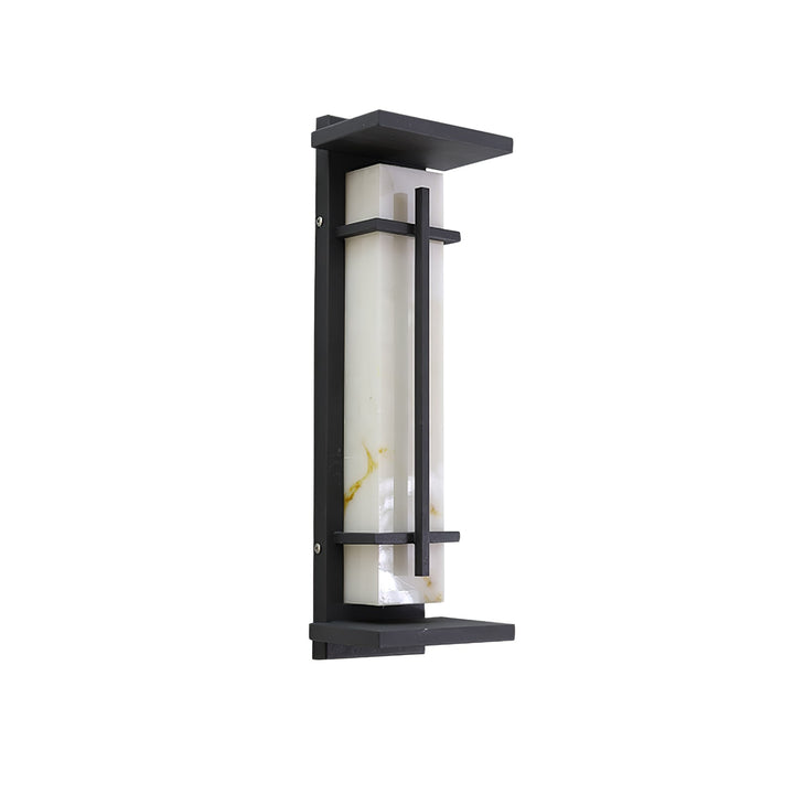 Fyrkantig Utomhus Alabaster Vägglampa