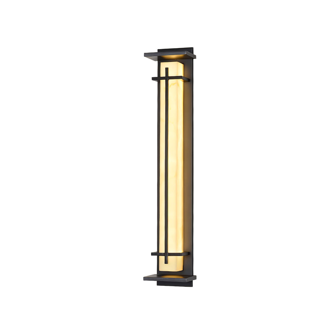 Fyrkantig Utomhus Alabaster Vägglampa