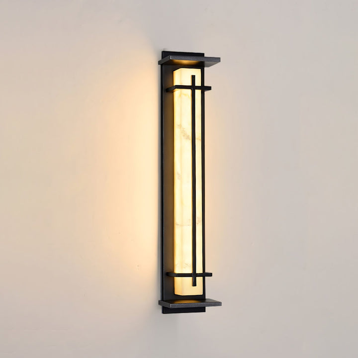 Fyrkantig Utomhus Alabaster Vägglampa