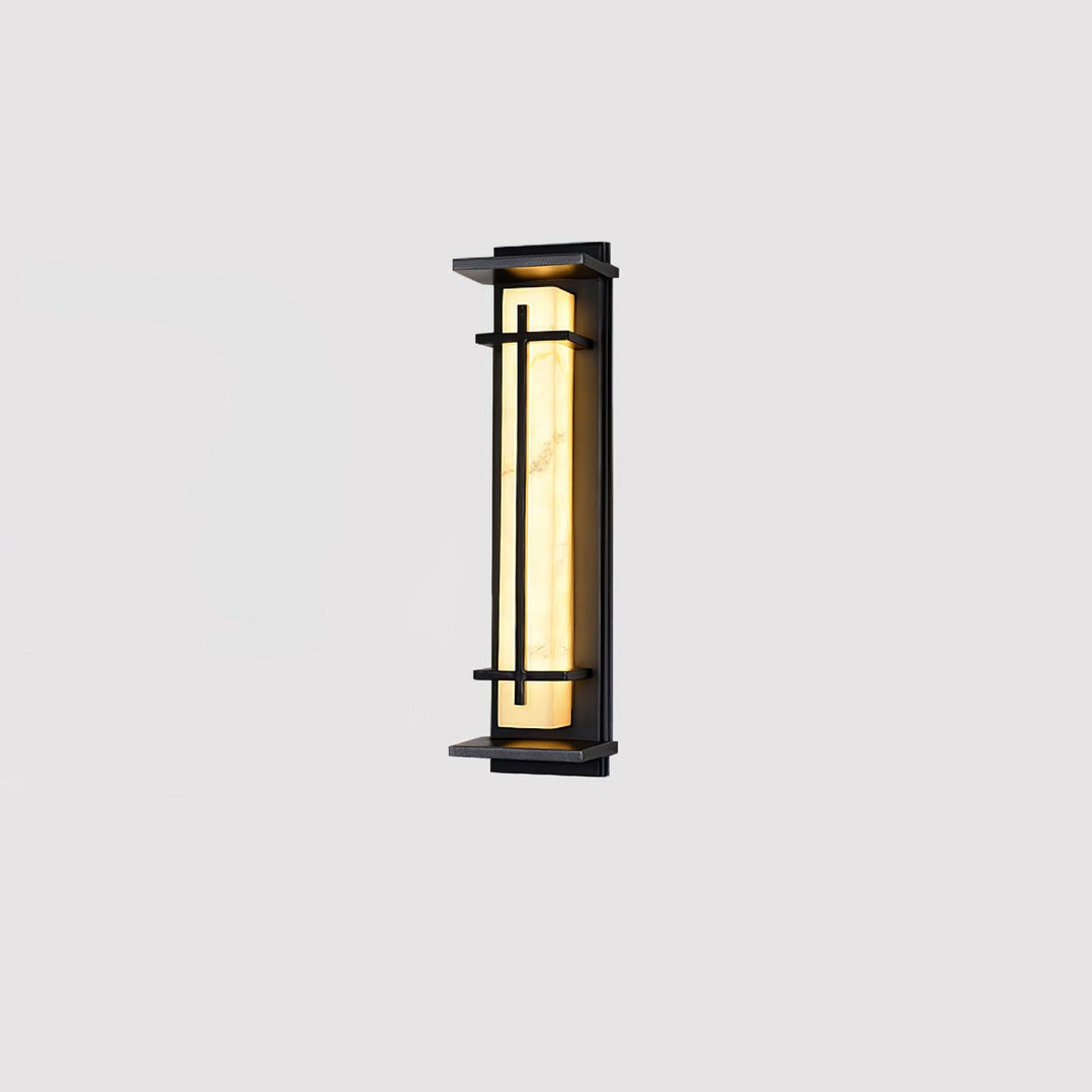 Fyrkantig Utomhus Alabaster Vägglampa