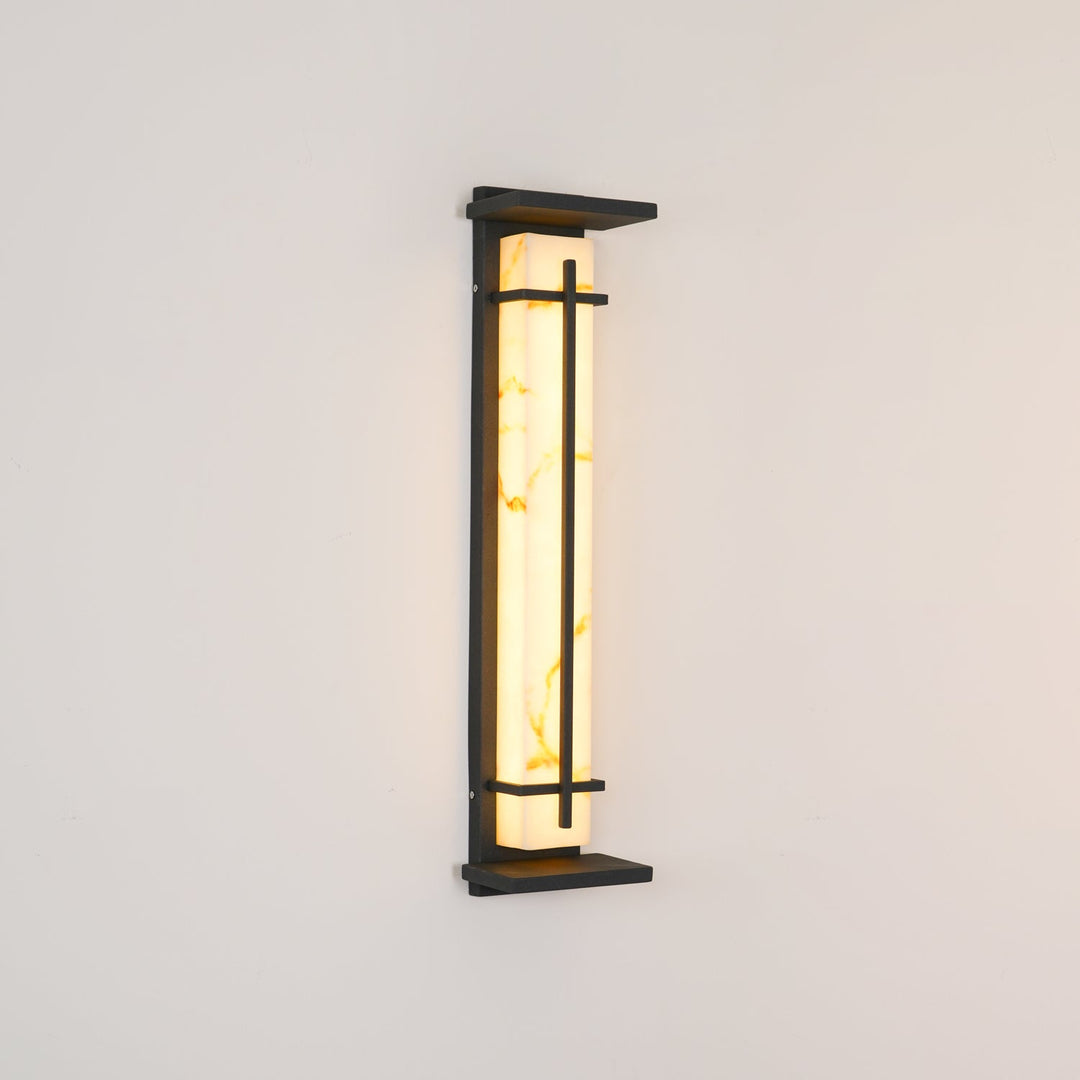 Fyrkantig Utomhus Alabaster Vägglampa