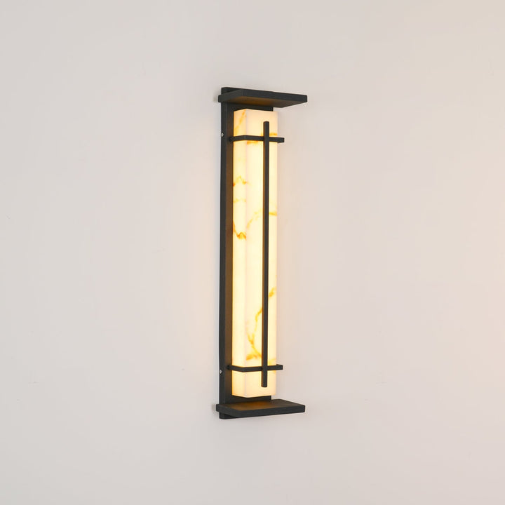 Fyrkantig Utomhus Alabaster Vägglampa