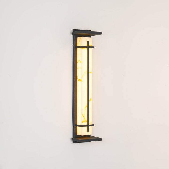 Fyrkantig Utomhus Alabaster Vägglampa