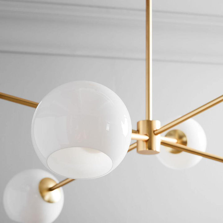 Staggered Glass 6 Light Chandelier