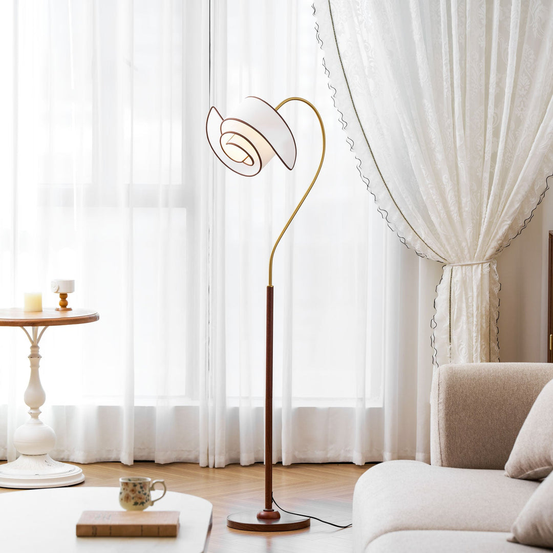 Stelmo Böjd Hals Golvlampa