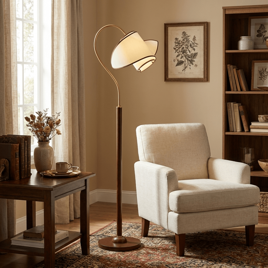 Stelmo Böjd Hals Golvlampa