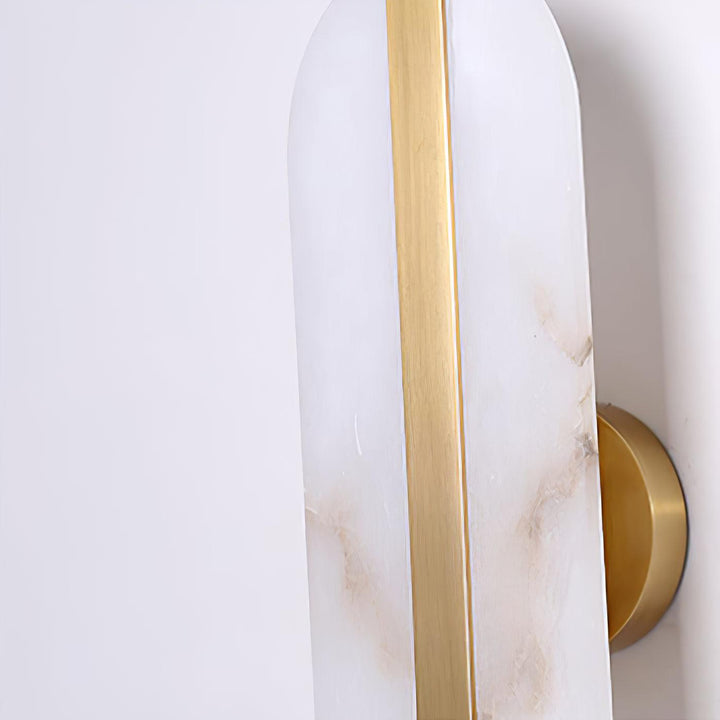 Lång Ellips Alabaster Vägglampa