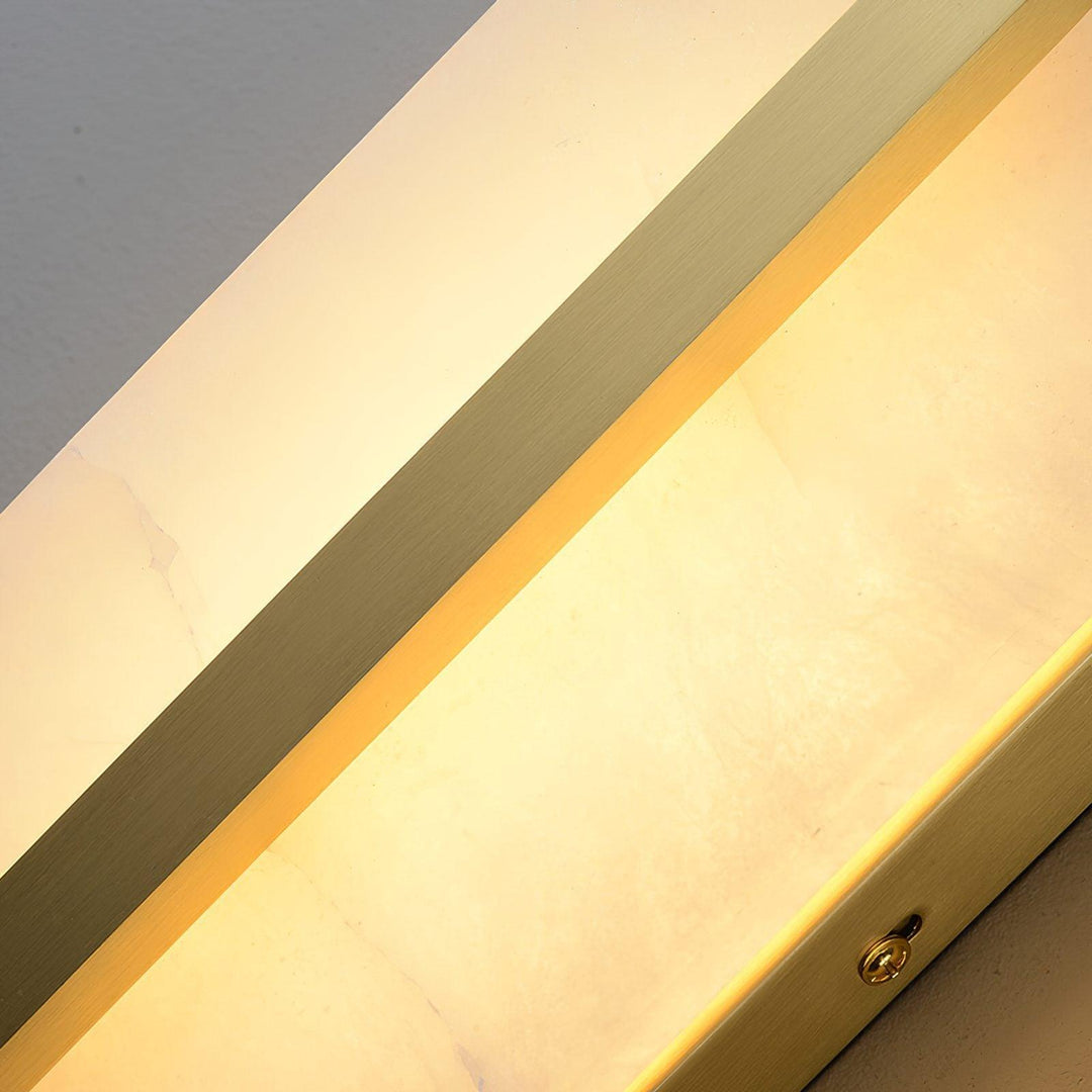 Lång Ellips Alabaster Vägglampa