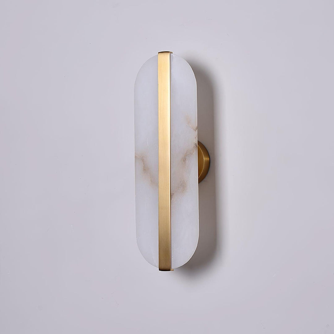Lång Ellips Alabaster Vägglampa