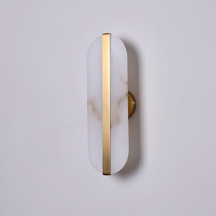 Lång Ellips Alabaster Vägglampa