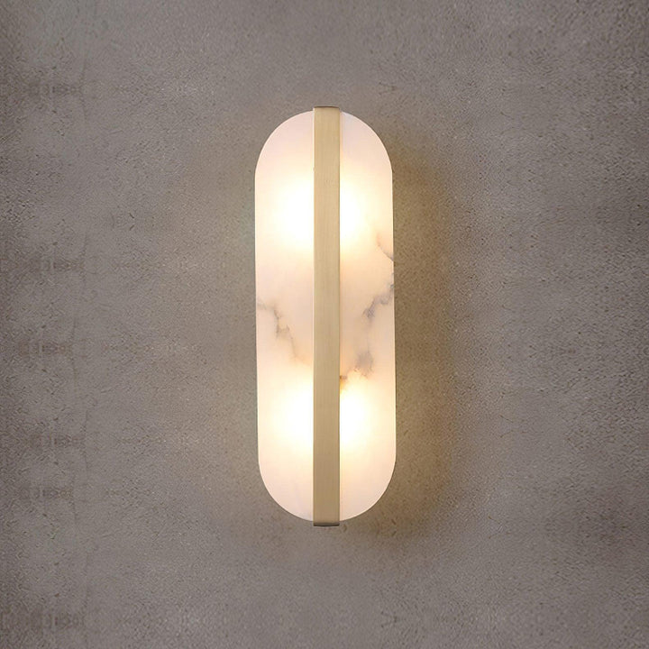 Lång Ellips Alabaster Vägglampa