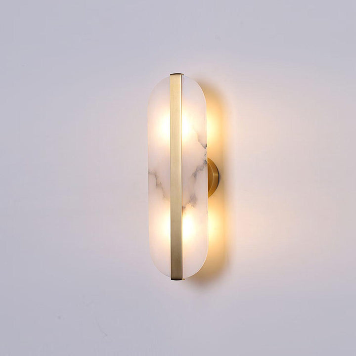 Lång Ellips Alabaster Vägglampa