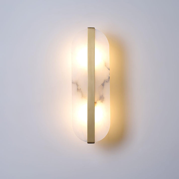 Lång Ellips Alabaster Vägglampa