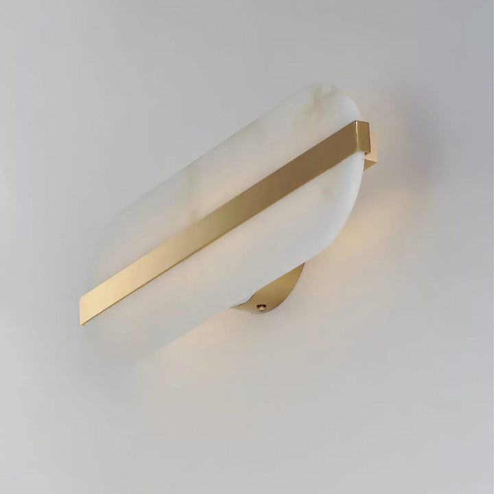 Lång Ellips Alabaster Vägglampa
