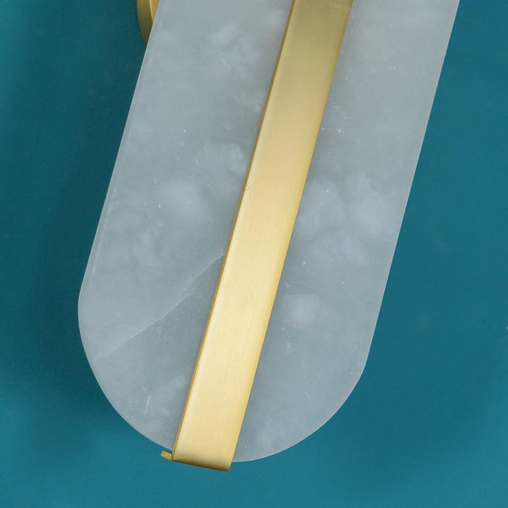 Lång Ellips Alabaster Vägglampa