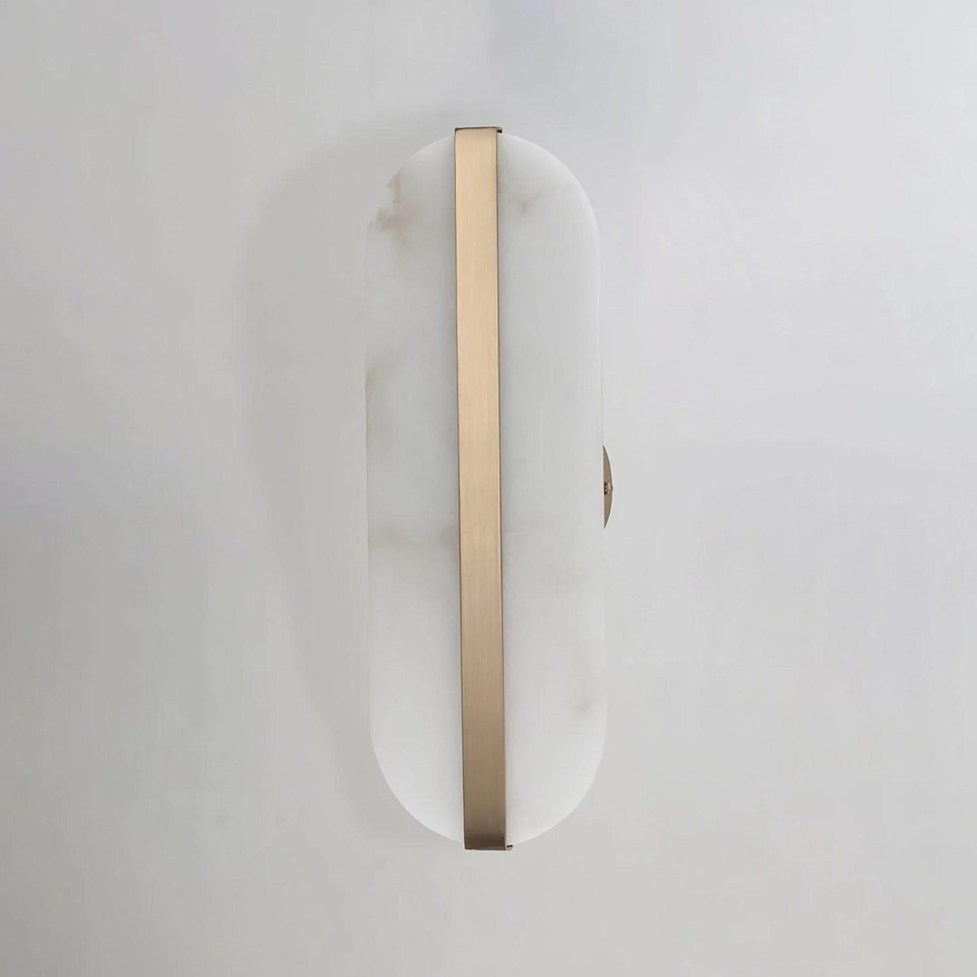 Lång Ellips Alabaster Vägglampa
