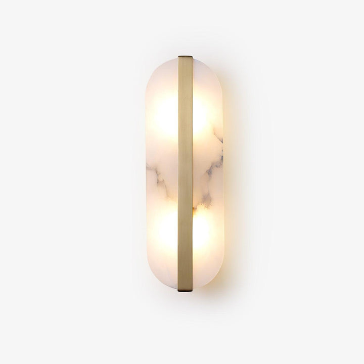 Lång Ellips Alabaster Vägglampa