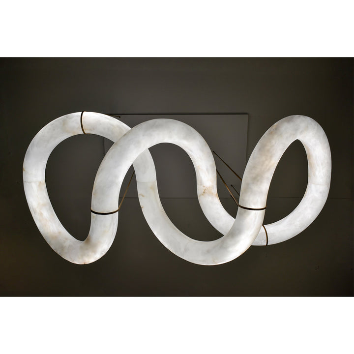 Strömlinjeformad Alabaster Pendellampa