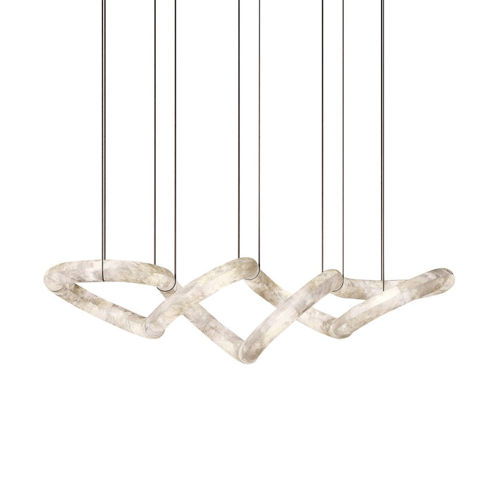 Strömlinjeformad Alabaster Pendellampa