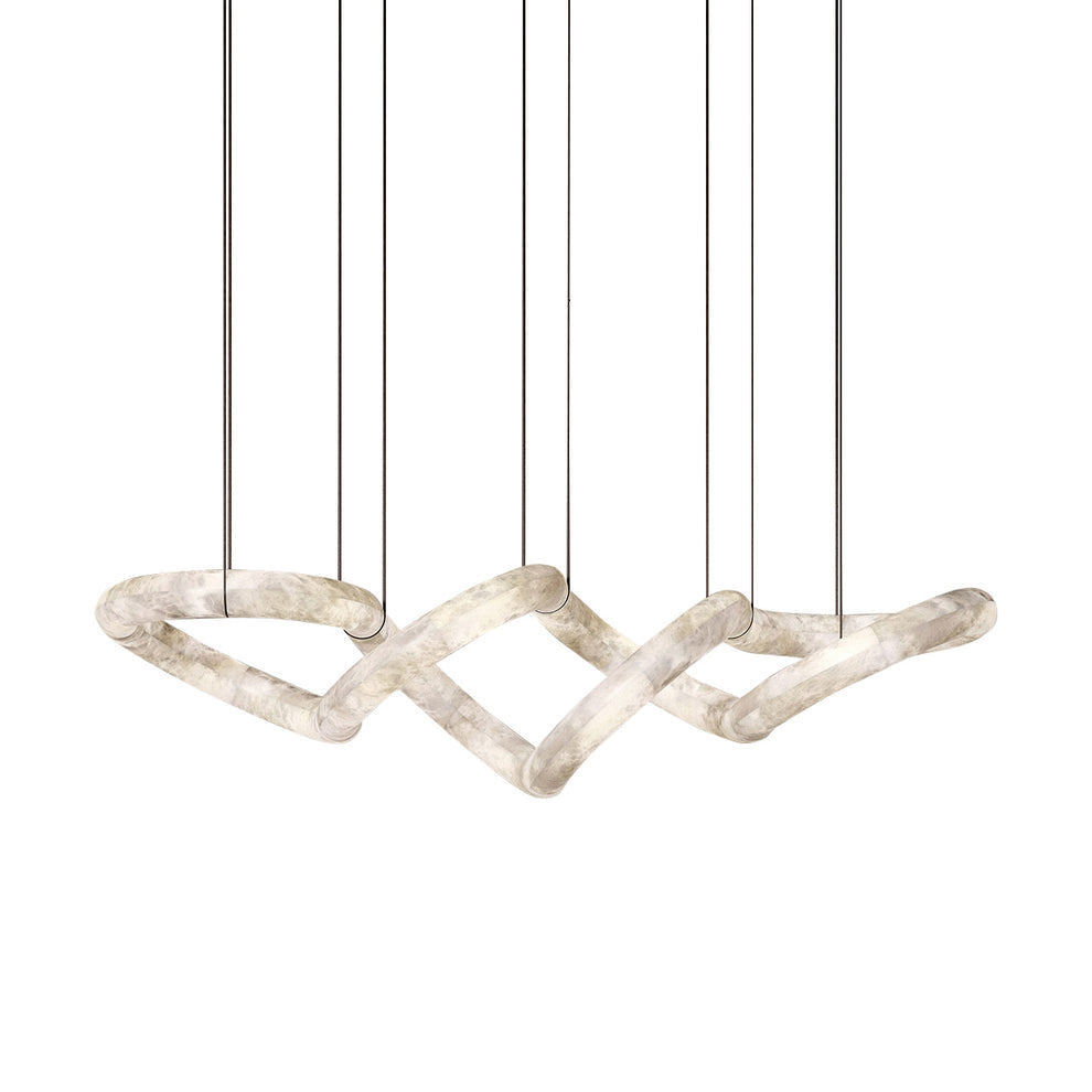 Strömlinjeformad Alabaster Pendellampa