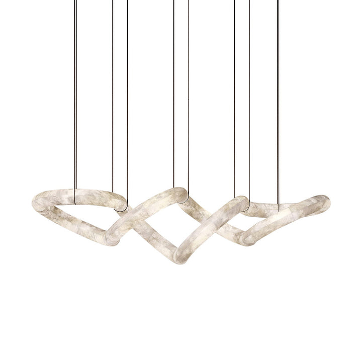 Strömlinjeformad Alabaster Pendellampa