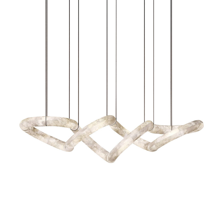 Strömlinjeformad Alabaster Pendellampa