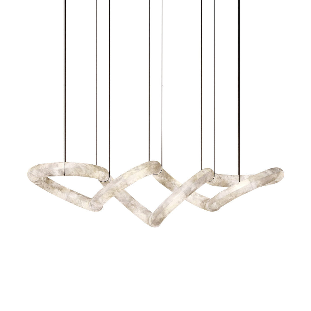 Strömlinjeformad Alabaster Pendellampa
