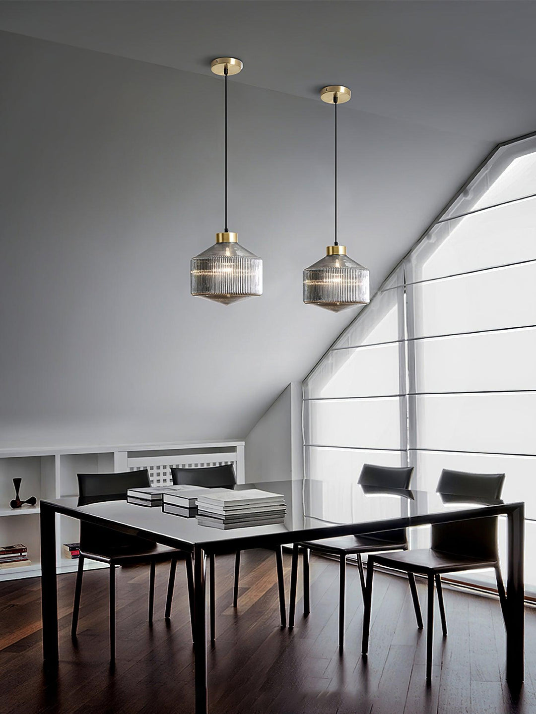 Randig Snurrande Top Pendant Lampa