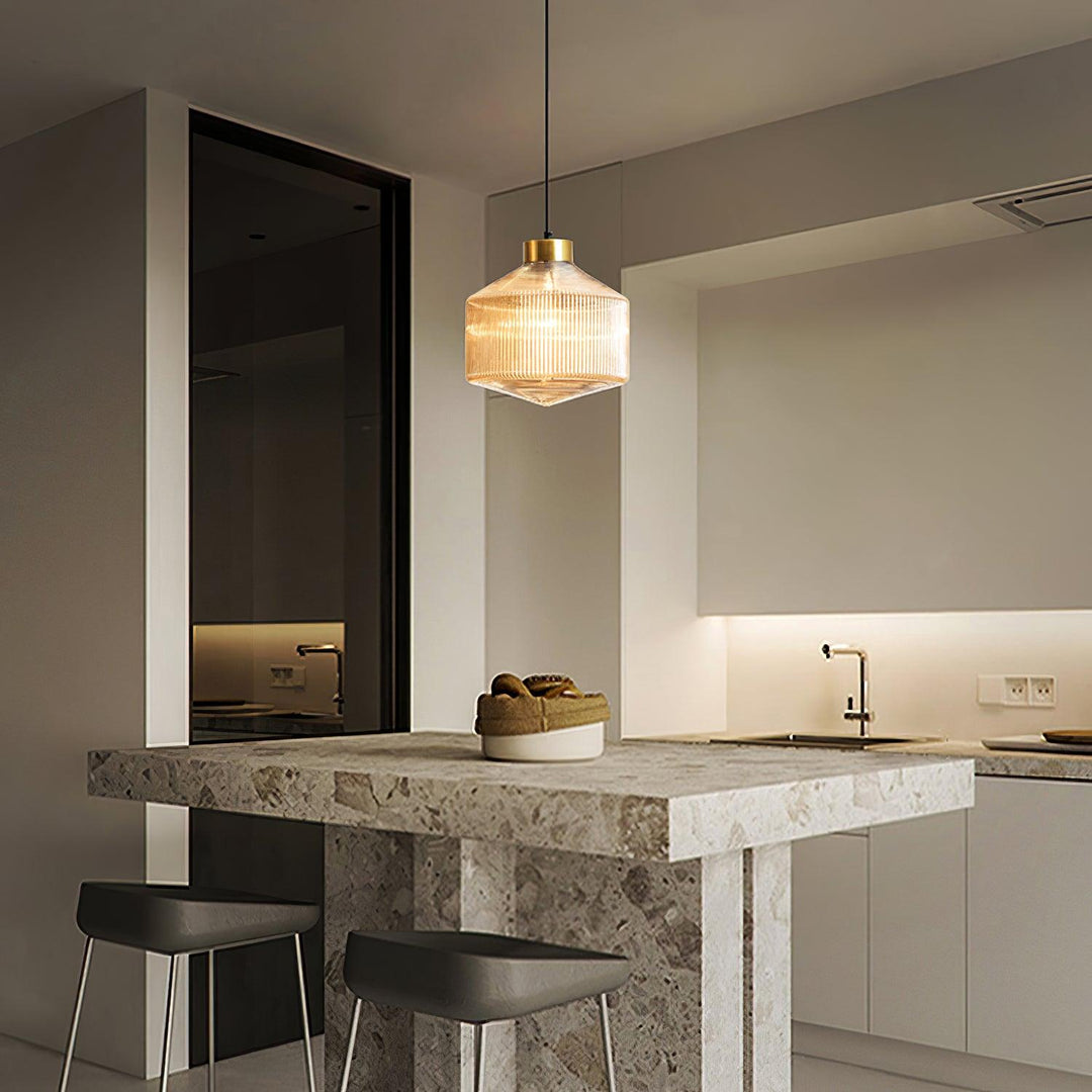 Randig Snurrande Top Pendant Lampa
