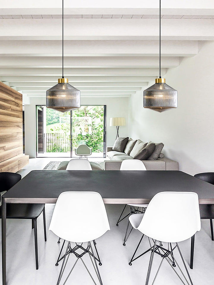 Randig Snurrande Top Pendant Lampa