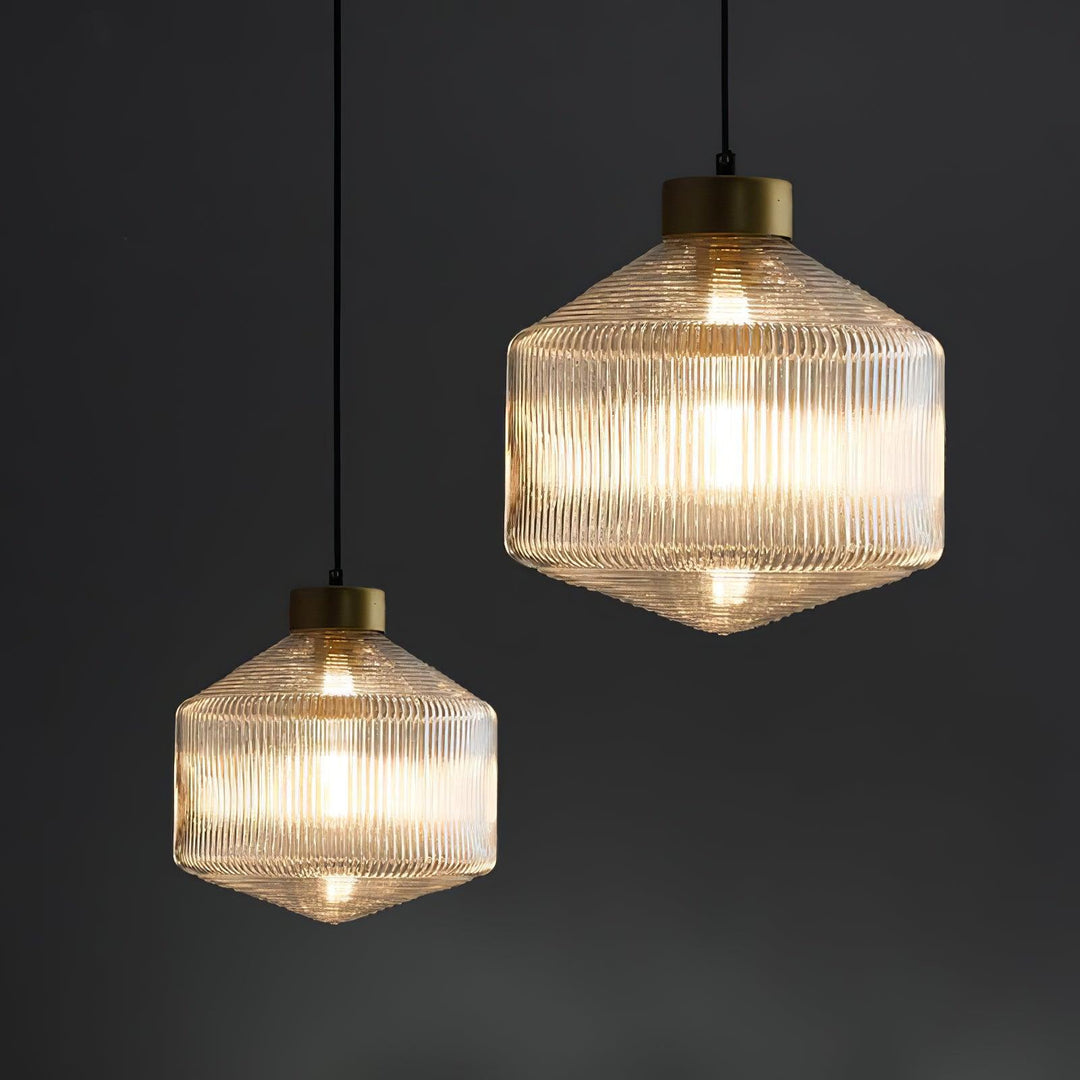 Randig Snurrande Top Pendant Lampa