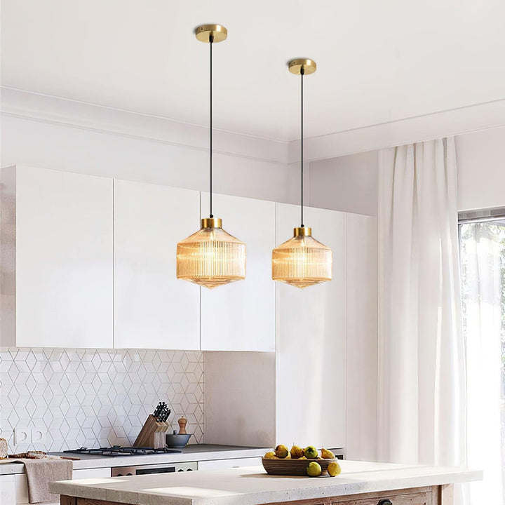 Randig Snurrande Top Pendant Lampa