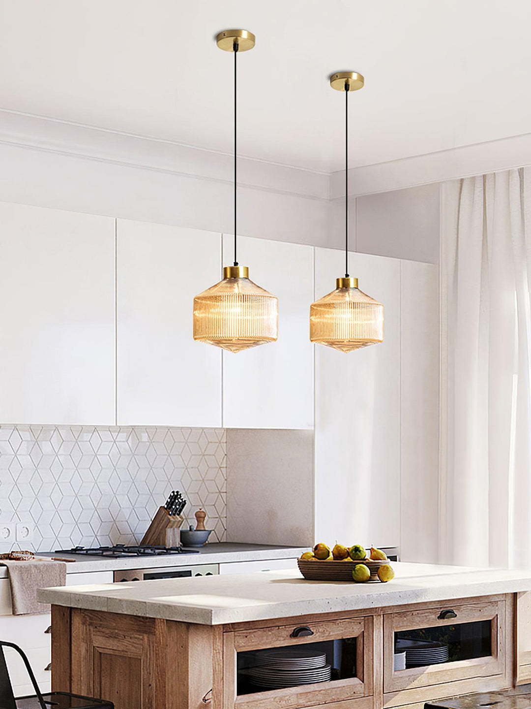 Randig Snurrande Top Pendant Lampa