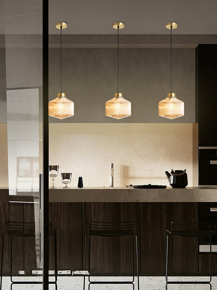 Randig Snurrande Top Pendant Lampa