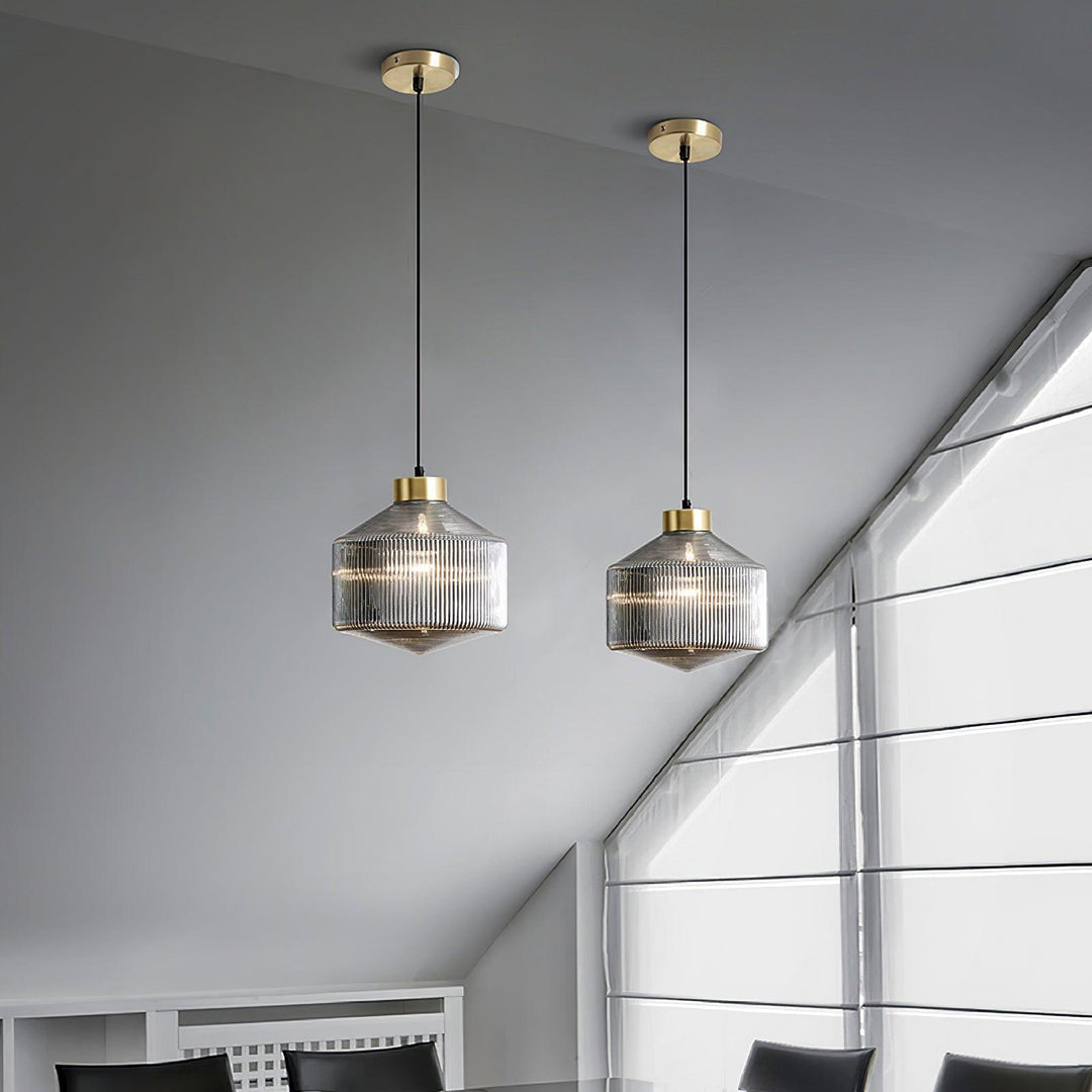 Randig Snurrande Top Pendant Lampa