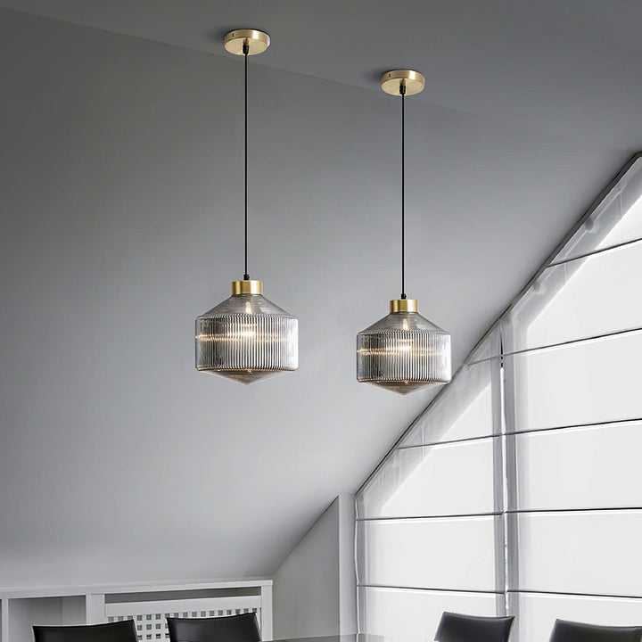 Randig Snurrande Top Pendant Lampa