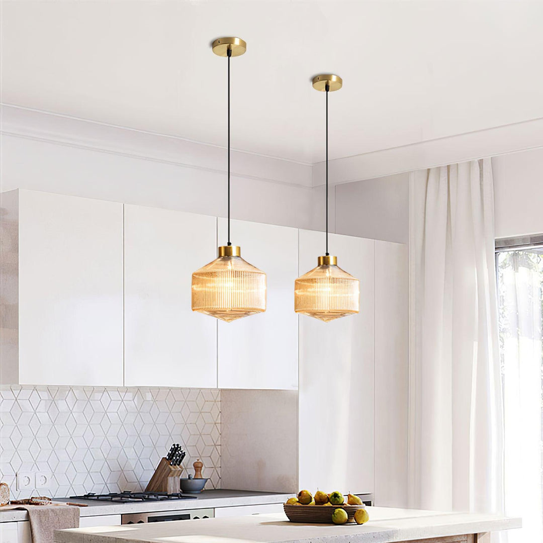 Randig Snurrande Top Pendant Lampa