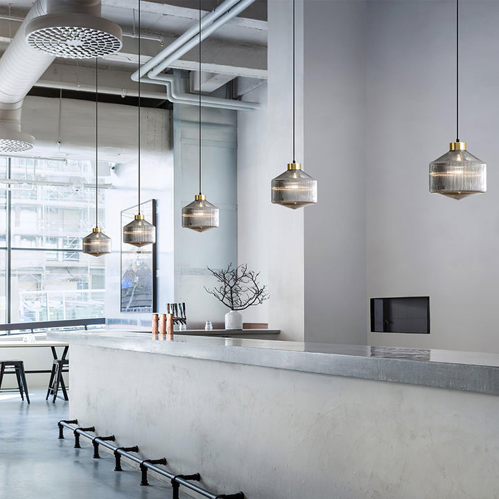 Randig Snurrande Top Pendant Lampa