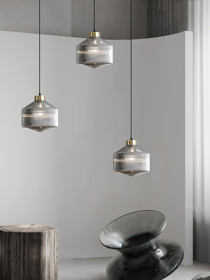 Randig Snurrande Top Pendant Lampa
