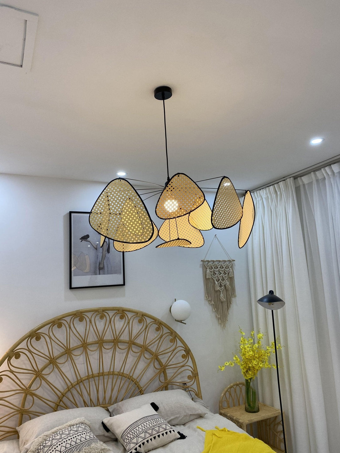 Skärm Cannage Hängande Swag Lampa