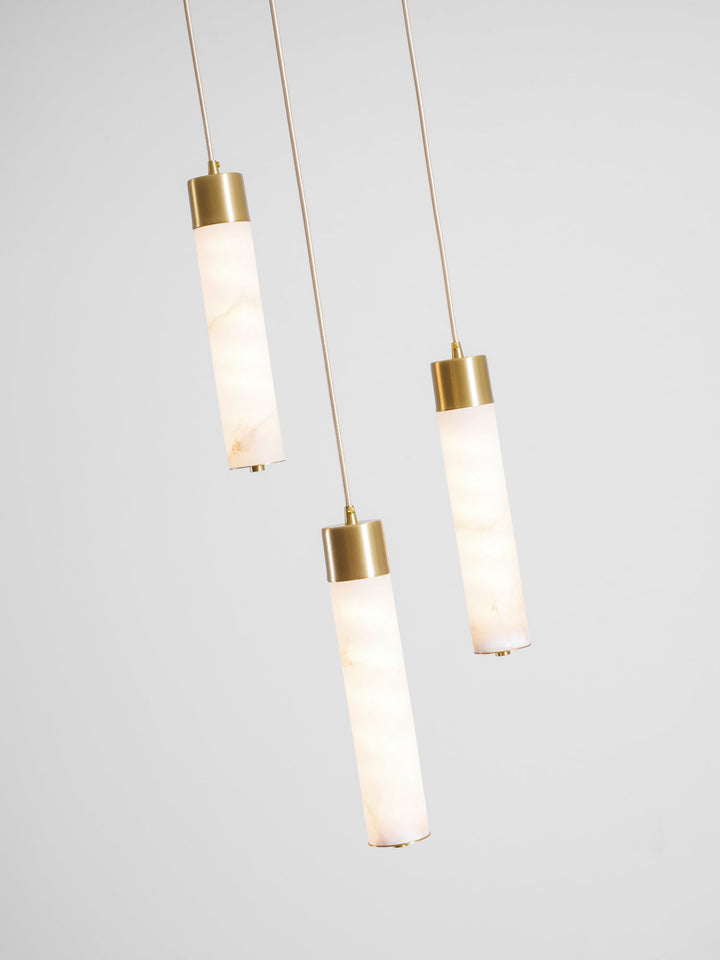 Alabaster Tala Messing Pendellampa
