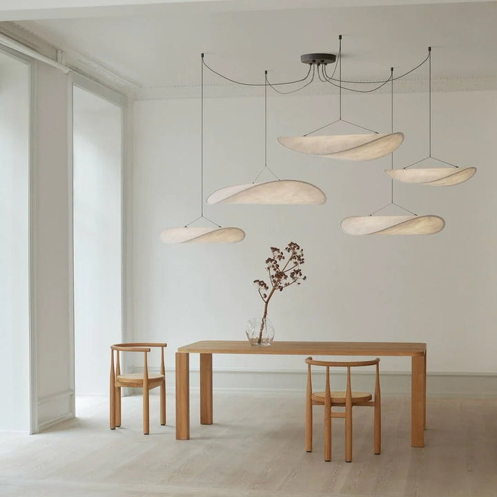 Tense Silk Pendant Light