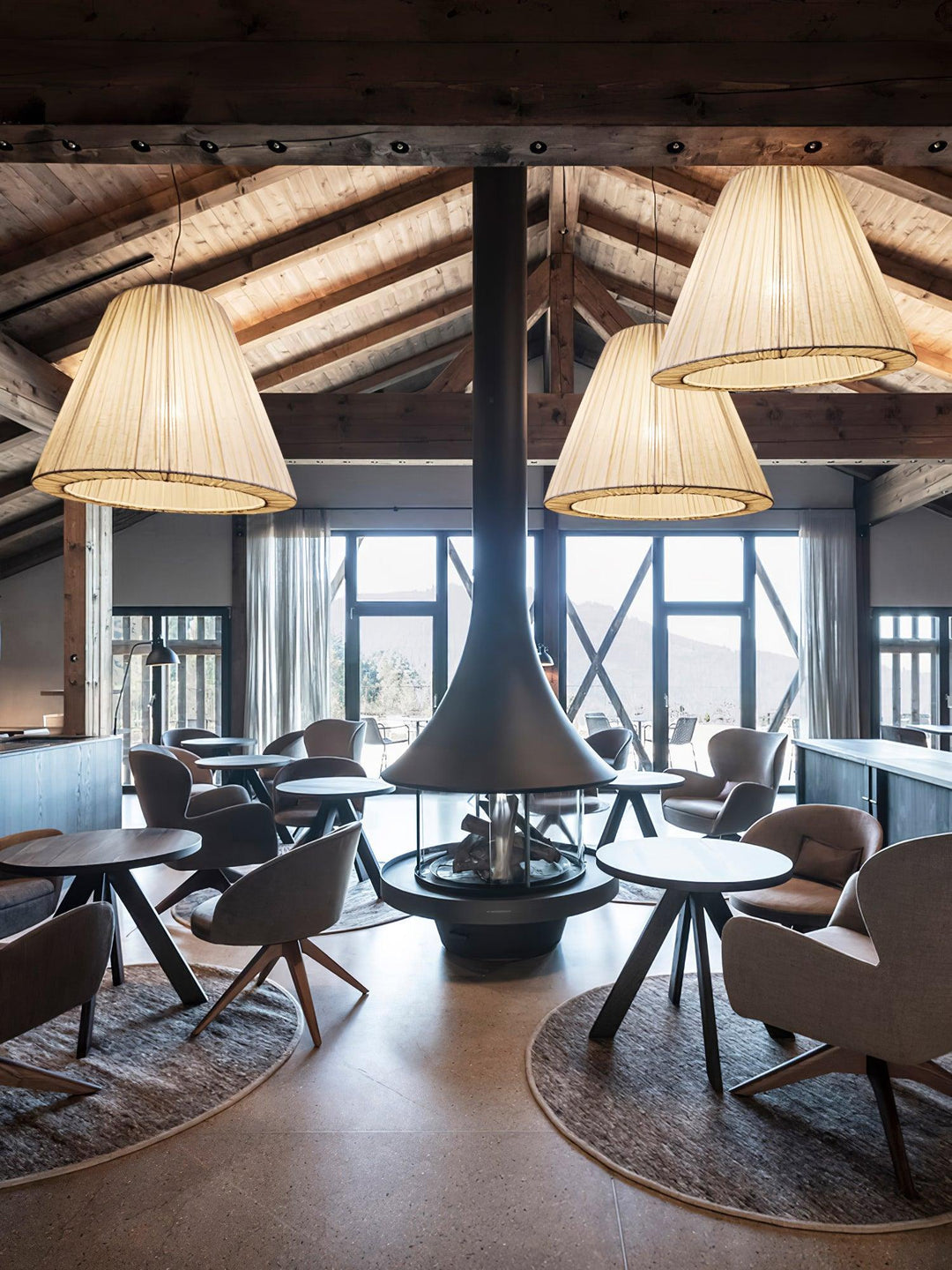 Textil Taper Pendellampa
