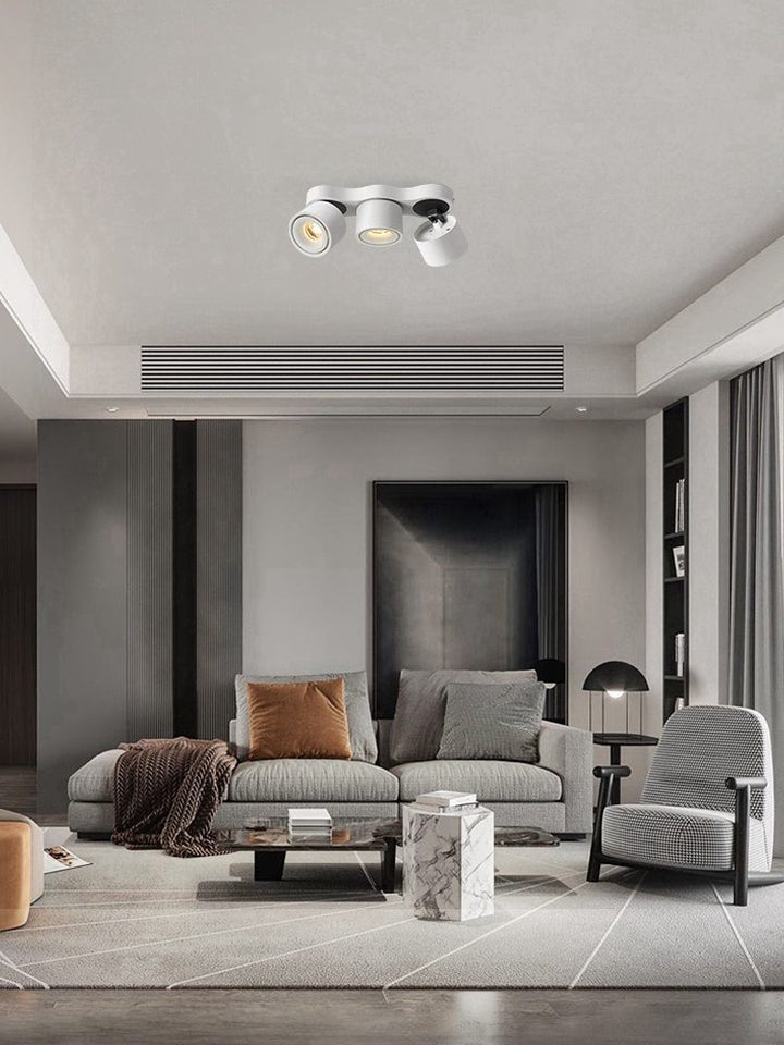 Tre-huvud Rotating Fällbar Taklampa