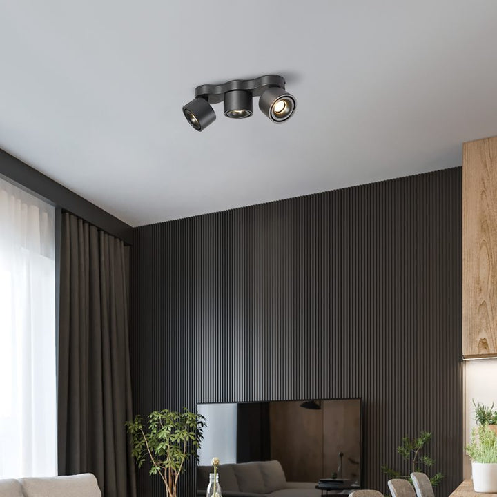 Tre-huvud Rotating Fällbar Taklampa