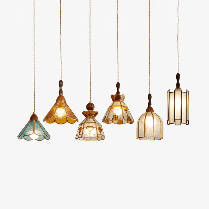 Tiffany Fönsterglas Pendellampa