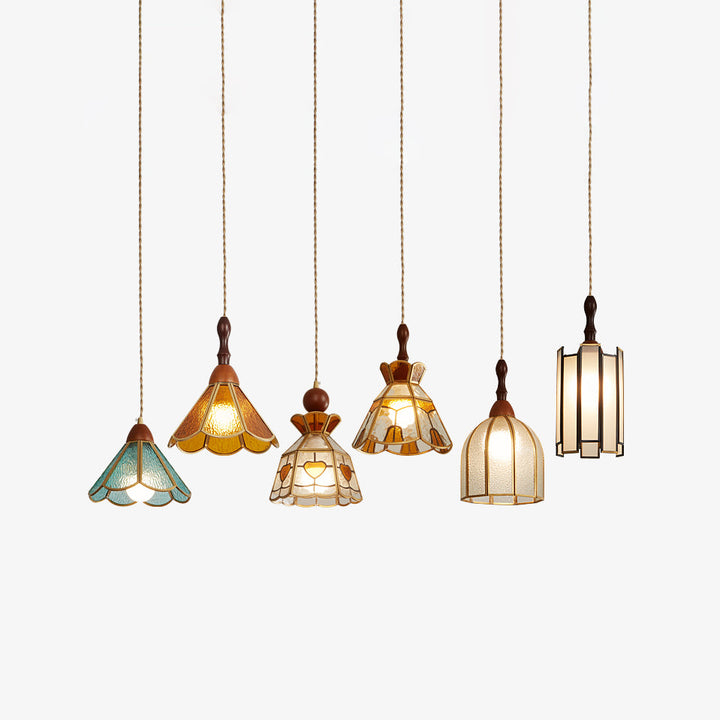 Tiffany Fönsterglas Pendellampa