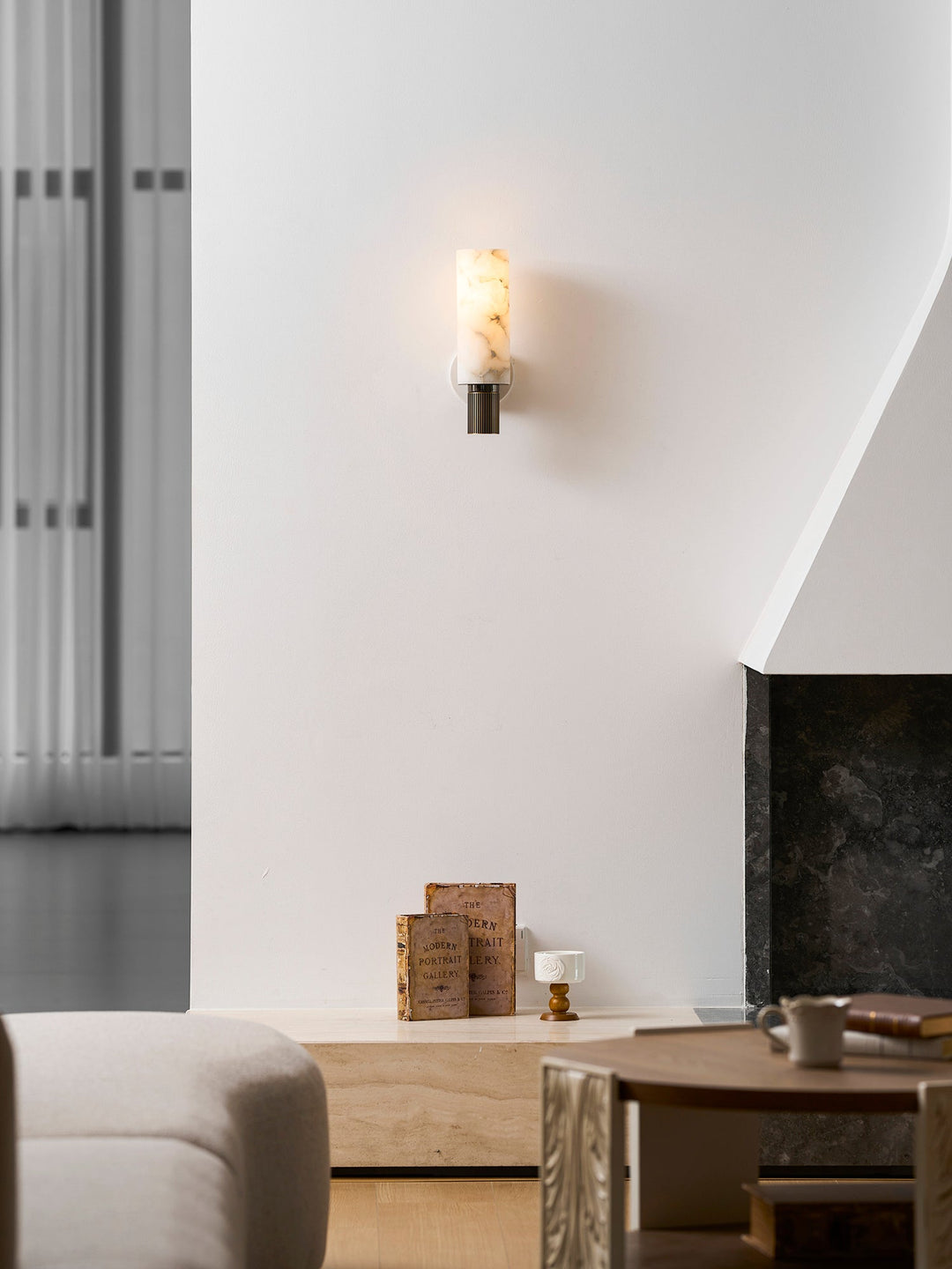 Fackla Alabaster Vägglampa