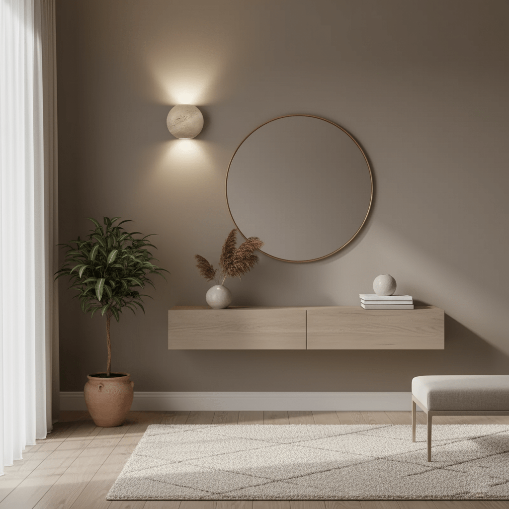 Travertin Glob Vägglampa