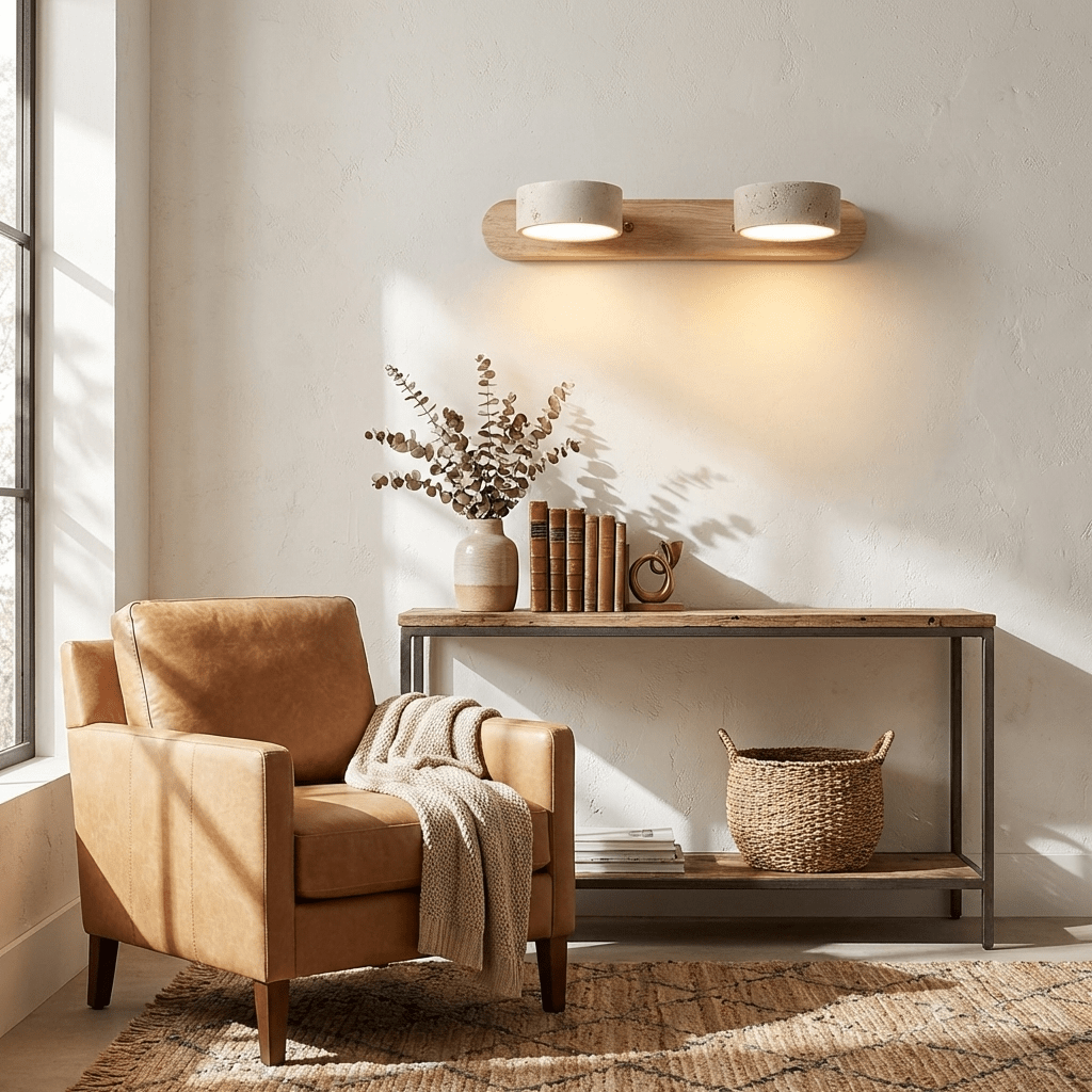 Travertine Duo Vägglampa
